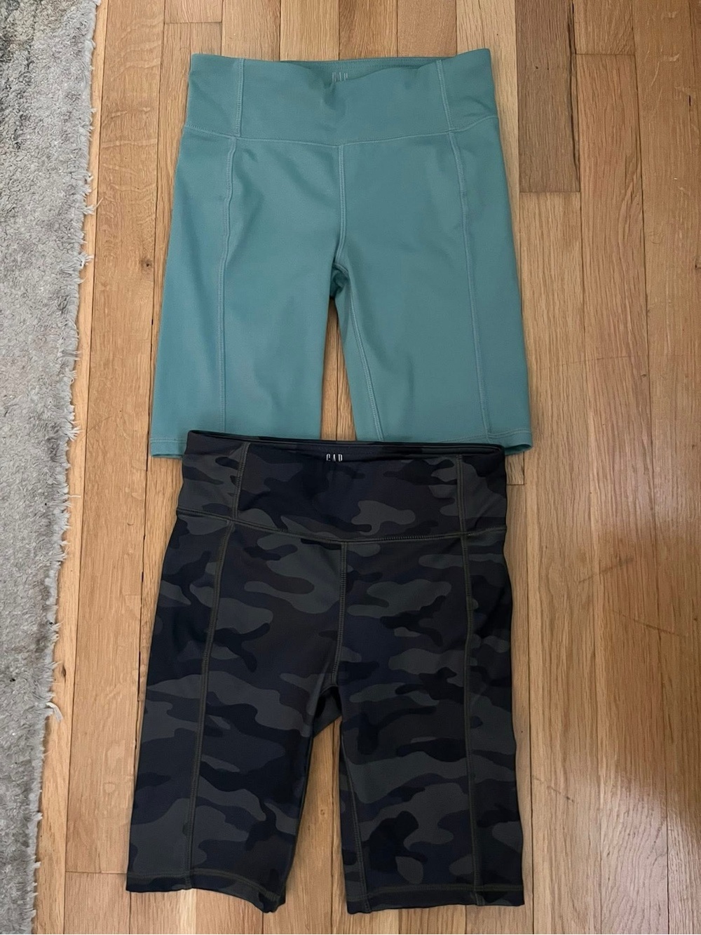 GAP Kids Bike Shorts Duo - Teal & Black Camo